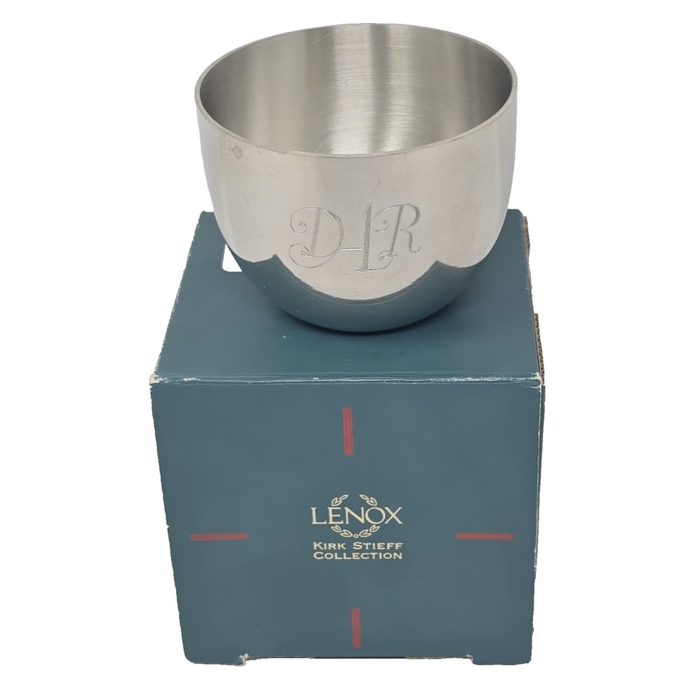 Lenox Kirk Stieff Collection The Authentic Thomas Jefferson Pewter Cup "DAR" U25